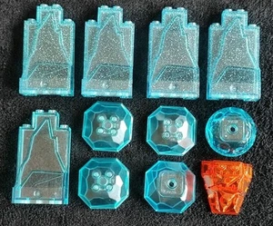 Lego 47847 Rock Panel Glitter Trans Blu Ottagonale Masso 30293 Lotto Bundle - Foto 1 di 3