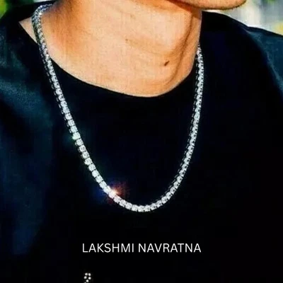 9 Ct Round Cut Real Moissanite Unisex 4 MM Tennis Necklace 14k White Gold Plated - Image 1 of 4