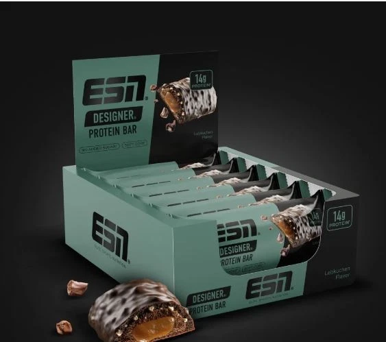 ESN - Designer Bar - Gingerbread - 12 Bars a 45 g NEW & Original Packaging