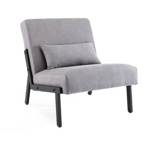 Sofas Einzelsofa Relaxsessel Polstersessel Wohnzimmmer Stoffsofa Grau Gästesofa - Bild 1 von 6