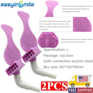 Dental Bite Block Silicone Mouth Opener Drying Shield with Suction Tube Adapter - Picture 1 of 7