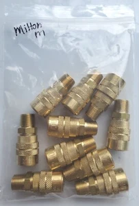 10 Milton Kwik Change M-Style 1/4 Zoll Stecker NPT Kupplung S-716 Milton Kwik SET - Bild 1 von 1