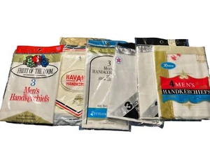 Lot 6 packages Vintage handkerchiefs Fruit of Loom Hav-A-Hank 20 total NEW NOS D - Picture 1 of 4