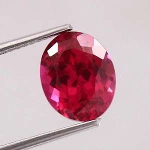 AAA Grade Natural Flawless Mozambique Red Ruby Loose Oval Cut Gemstone 10x8 MM - Picture 1 of 4
