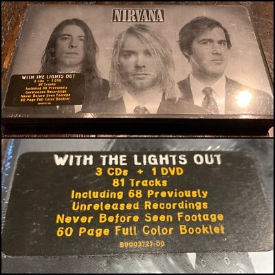 NIRVANA With The Lights Out 3x CD / DVD Box Set SEALED-Foo Fighters Fecal Matter Foto 1 de 4