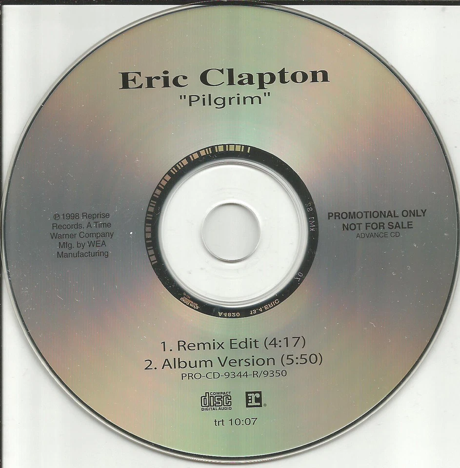 ERIC CLAPTON Pilgrim RARE 1st Version w/ REMIX EDIT PROMO DJ CD Single PROCD9344 - Image 1 of 1