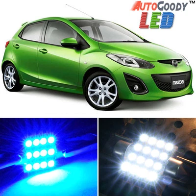 6 x Premium Blue LED Lights Interior Package Kit for 2011-2014 Mazda 2 + Tool - Image 1 of 4