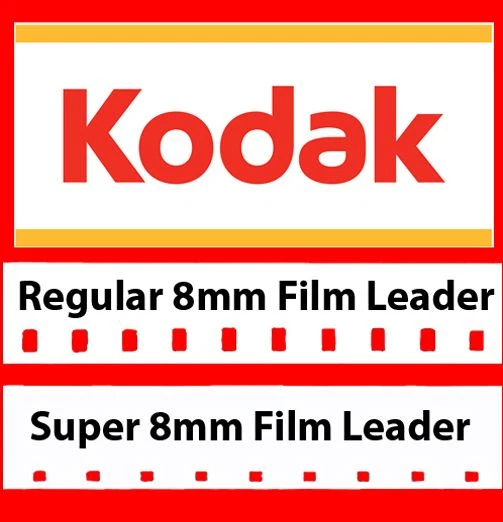 Kodak 8mm & Super 8mm White/Grey Film Leader Combo Pack (Lowest Price on EBAY!)