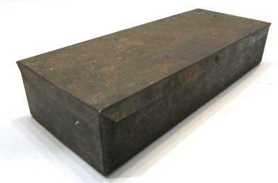 Primitive Old 1910's Small 2x4x10 Steel Antique Wrench Screwdriver etc. Toolbox - Image 1 of 4