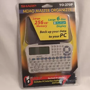 Sharp Electronic Memo Master Organizer YO-270P with Back Light - New Sealed 2001 - Picture 1 of 8
