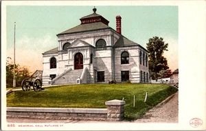 Postal Memorial Hall Rutland Vermont Undivided Back Detroit Publishing - Imagen 1 de 3