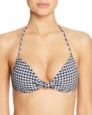 Top de bikini halter a cuadros Shoshanna 262705 para mujer talla D Foto 1 de 2