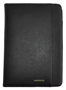 Saffiano Leather Padfolio by Sapphyr | Luxury Business Portfolio Organizer - Picture 1 of 6