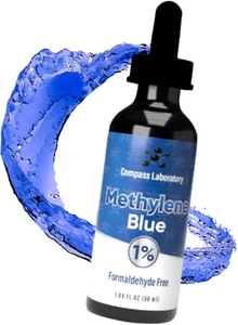 New.Methylene Blue Brain Health Dietary Supplement for Humans 1% 50ml Bottle - Picture 1 of 7