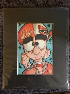 8 X 10 Matted Frame Drawing Shortiez Ink Marker Artwork SnapBack Cartoon - Picture 1 of 1