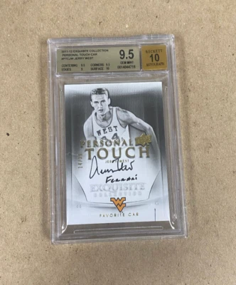 2011-12 U.D. Exquisite Collection Personal Touch Jerry West Auto #14/30 BGS 9.5 - Image 1 of 2