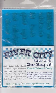 Extended family river city rubber works Unmounted Rubber Stamp Sheet 6 x 4" - Picture 1 of 2