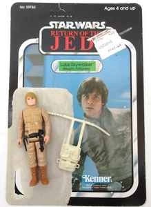 Kenner Star Wars ROTJ Luke Skywalker Bespin Fatigues Brown Hair & Cardback 80's - Imagen 1 de 13