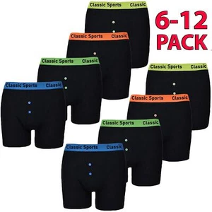 3-12 Pares Hombres Boxers de Neón Clásicos Deportes Baúles de Algodón Suave Pantalones Cortos Ropa Interior - Imagen 1 de 30