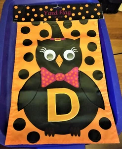 Búho de Halloween decorativo para el hogar con ojos googly bandera 12" x 18" - doble cara - Imagen 1 de 1