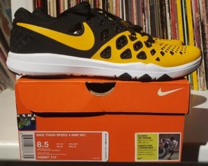 NEW Nike Train Speed 4 AMP NFL Pittsburgh Steelers sneaker Size 8.5 848587-714 - Picture 1 of 12