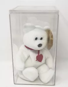 Valentino Beanie Baby 1993 seltene braune Nase neu mit Etikett und Aufbewahrungsbehälter - Bild 1 von 10