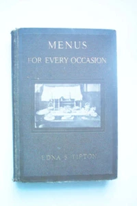 Menus For Every Occasion, By Edna S. Tipton, 1927, Vintage Cookbook - Picture 1 of 9