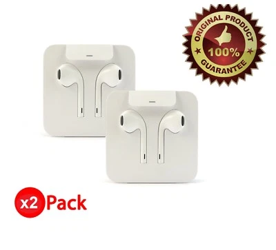 Apple Lightning Earpods Headphones Original OEM Earbuds iPhone 7 Plus 8+ X (2x) - Image 1 of 4