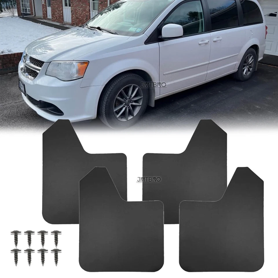 4xMud Flaps Mudguards Front Rear Wide Rally Splash Guard For Dodge Grand Caravan - Image 1 of 4