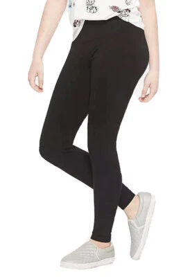 Леггинсы для девочек Justice черные размер 16/18 плюс полноразмерный эластичный пояс логотип - Изображение 1 из 4