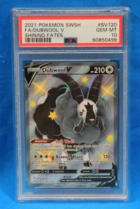 2021 POKEMON SWSH #SV120 FA/DUBWOOL V HOLO PSA 10 GEM MT #60850499 SHINING FATES - Picture 1 of 2