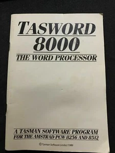 Vintage TASWORD 8000 The Word Processor Amstrad Manual - Picture 1 of 3