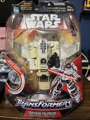 NEW Hasbro Star Wars Transformers - Emperor Palpatine and Imperial Shuttle - Image 1 of 2