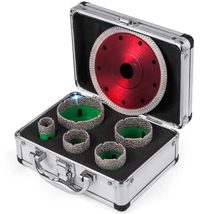VEVOR Coffret Scie Cloche M14 Forets Diamant Trépan 22/35/40/50/65 mm avec Lame - Imagen 1 de 12