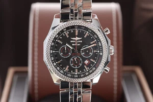 Breitling Bentley Barnato Speciale, Quadrante Nero - Acciaio Su Bracciale, - Foto 1 di 10