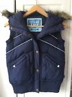 Limited Edition Jack Wills Ski Gilet, Size 8, Navy Blue, Duck Feather Lining