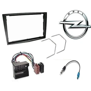 Kit mascherina adattatore autoradio 2 DIN per OPEL Corsa Astra nero lucido - Foto 1 di 3