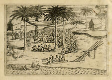 Rare Antique Print-AMBON-INDONESIA-DUTCH-VOC-NEGOTIATIONS-van Neck-Commelin-1646