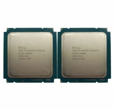 Lot of 2 pcs Intel Xeon E5-2651 V2 CPU 12-Core 1.80GHz LGA 2011 95W Processor - Image 1 of 3