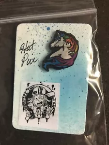 1 Unicorn Hat Pin Hand Made In Package Graffiti Cartoon Shortiez Ink Tie Tac - Picture 1 of 1