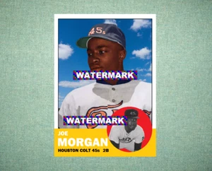 Joe Morgan Houston Colt 45s 45 1963 Style Custom Baseball Art Card - Picture 1 of 2