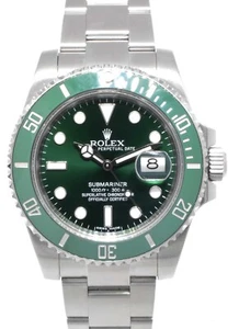 Rolex Submariner Hulk Steel Green Dial/Bezel Ceramic 40mm Watch B/P '17 116610 - Picture 1 of 12