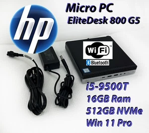 HP EliteDesk 800 G5 Mini, i5-9500T, 16GB, 512GB NVMe SSD, Wi-Fi+BT, WIN 11P - Afbeelding 1 van 6