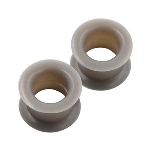 Pair Ultra Soft Silicone Ear Skin Flesh Tunnels Plugs Gauges Earskin Earlets - Picture 1 of 48