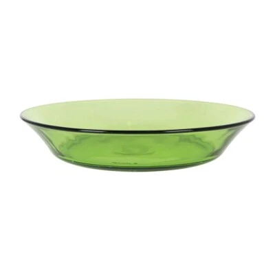 DURALEX LYS Green tempered glass SOUP PASTA bowls plates 19cm box of 6 - Image 1 of 4