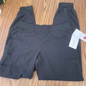 NEW New York Laundry + MEDics Womens Scrub Bottoms Black L Cargo Pants - Picture 1 of 4