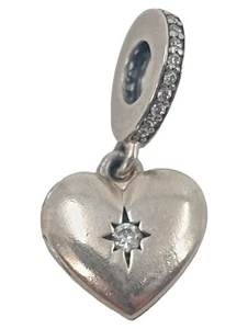 Pandora Ciondolo Charm Cuore Argento 925 Zirconia Donna - Foto 1 di 2