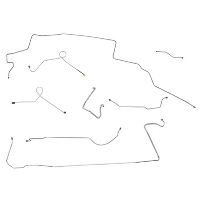 1967 Plymouth Barracuda Valiant Complete Power Disc Brake Line Kit Set OE Steel - Image 1 of 4