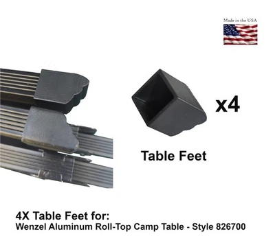 Pies de mesa (juego de cuatro) mesa de campamento enrollable de aluminio Wenzel estilo 826700 Foto 1 de 4