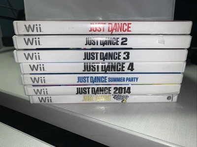 Nintendo Wii Just Dance Game Lot 7  Tested 1-4 Summer Party 2014 Disney Party 2 - Image 1 of 4